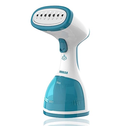 Inalsa Xpress 1200-Watt Garment Steamer with Detachable Fabric & Steam Brush & 260ml Capacity | Vertical & Horizontal Ironing, (White/Aqua Green) Inalsa Xpress 1200-Watt Garment Steamer with Detachable Fabric & Steam Brush & 260ml Capacity | Vertical & Horizontal Ironing, (White/Aqua Green)